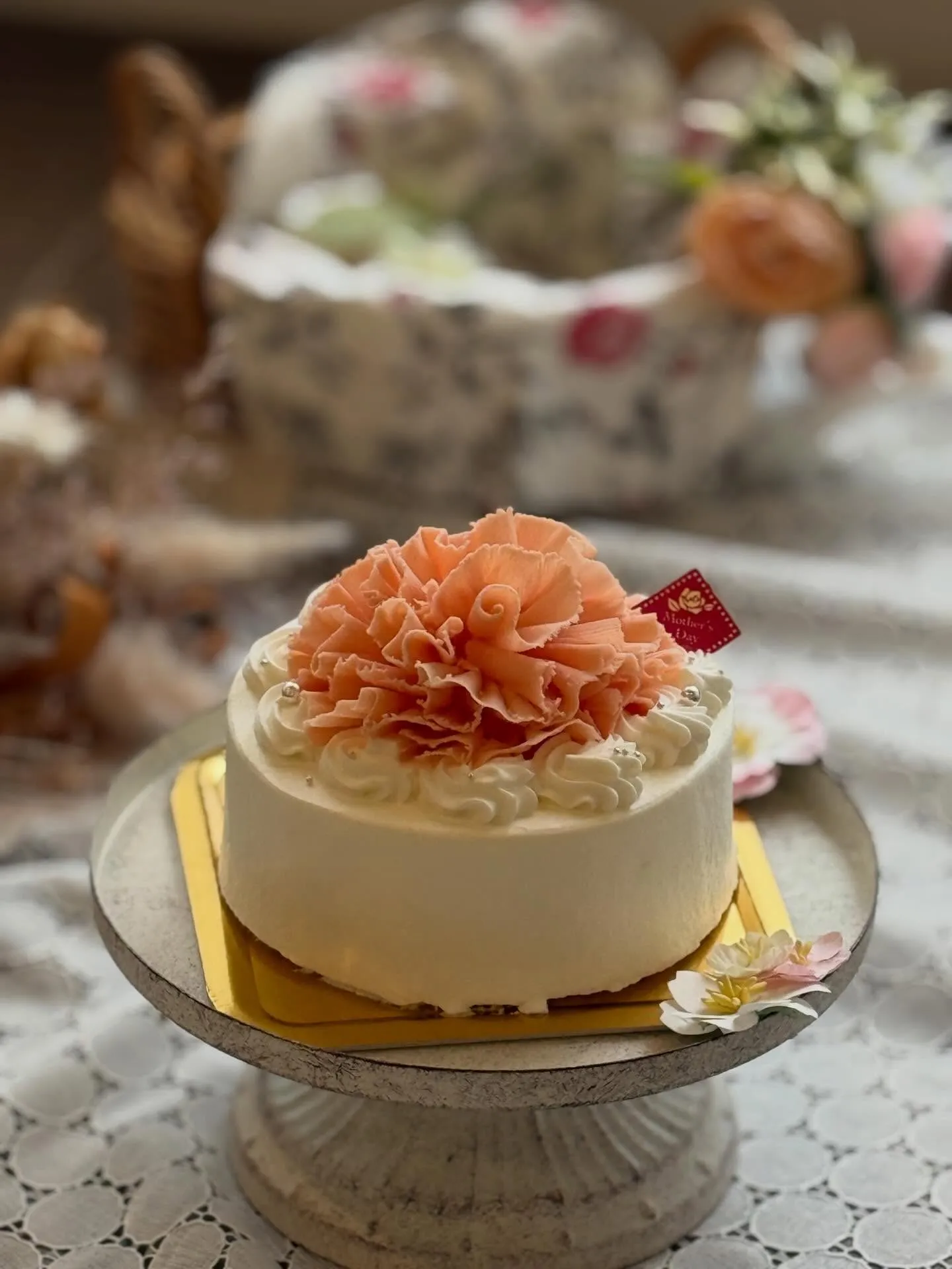 母の日デコレーションケーキ